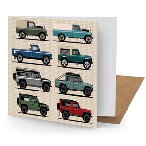 Carte de voeux Land Rover (blanc 150 x 150)