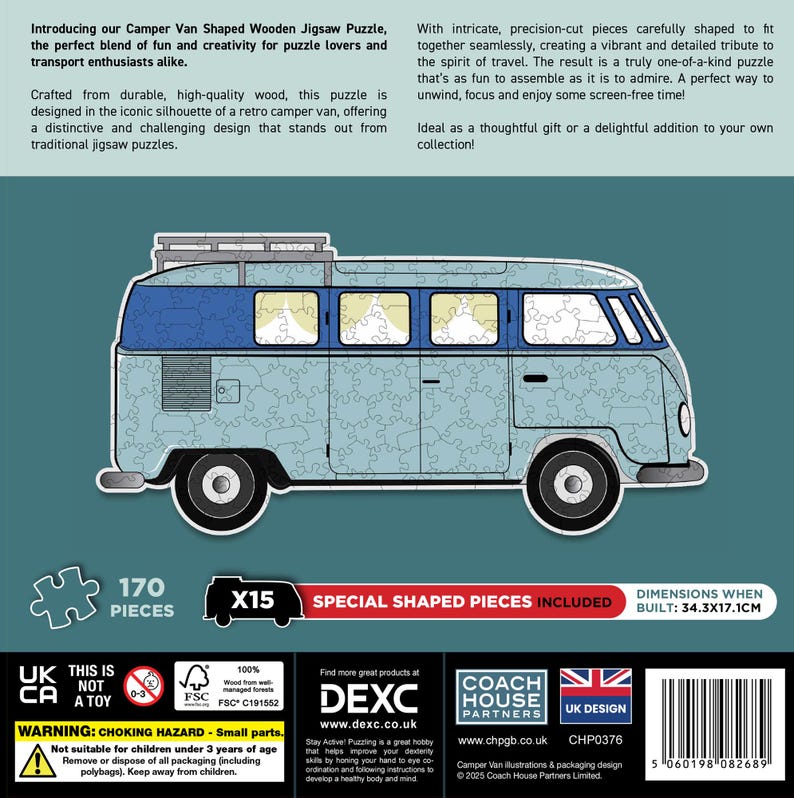 Shape Puzzle Rv Camper Van Shaped Wooden Jigsaw Puzzle - Etsy