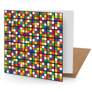 Carte de voeux casse-tête cube (blanc 150 x 150)