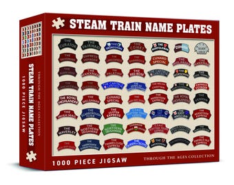 Steam Train Name Plates 1000 Piece Jigsaw Puzzle