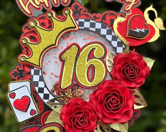 Queen of Hearts cake topper