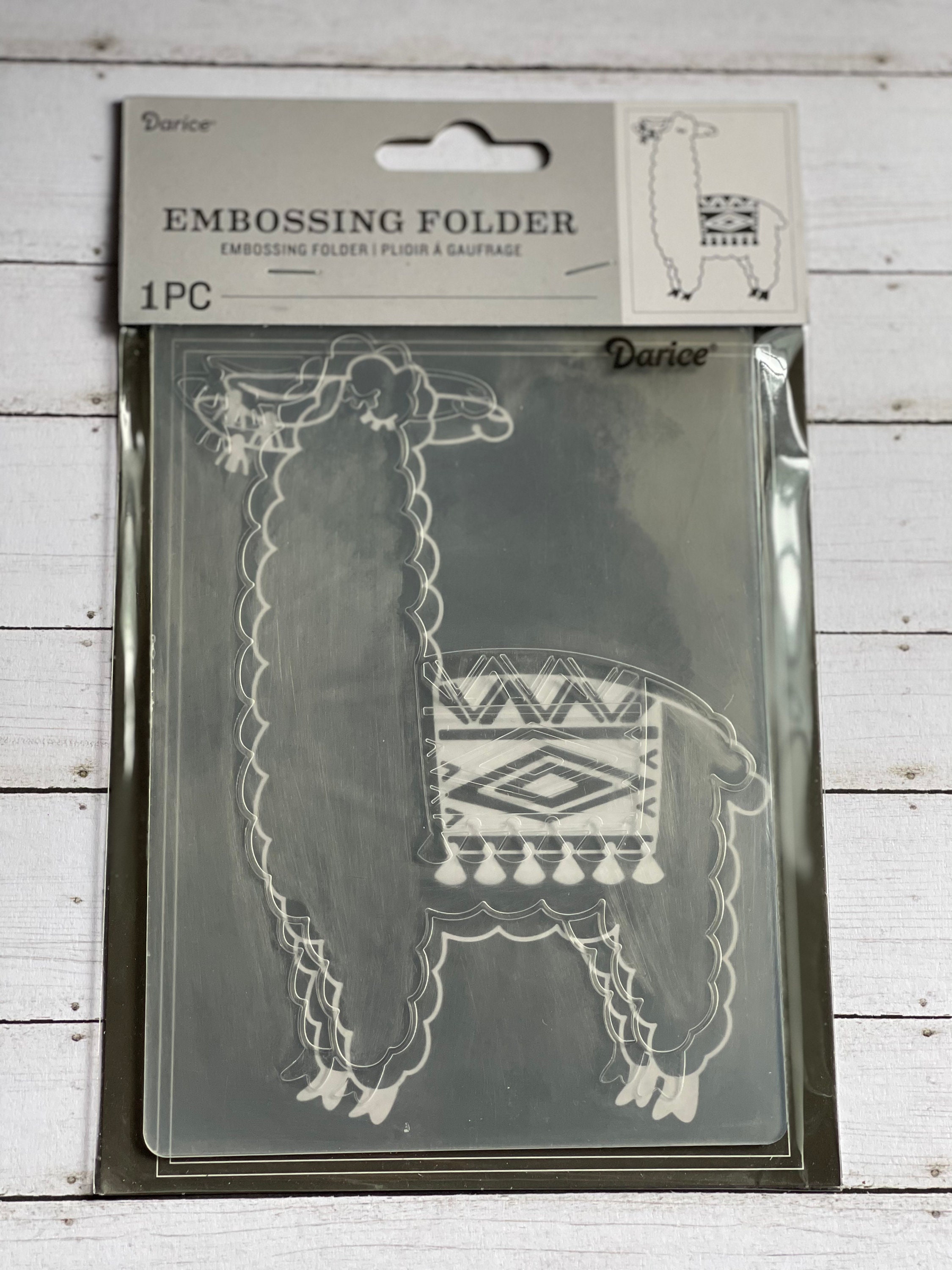 Darice Embossing Folder - (A2 Size) - Llama