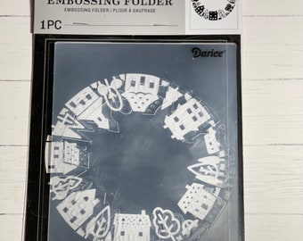 House Circle Darice Embossing Folder