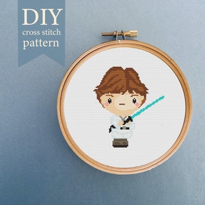 Han Solo cross stich pattern, Cross stitch for kids, Star Wars Inspired Cross stitch Pattern, Han solo Star wars Character cross stitch