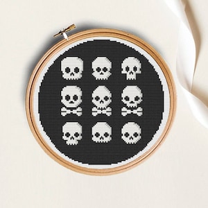 Halloween cross stitch pattern, embroidery pattern, cross stitch, Instant download PDF, halloween embroidery, counted cross stitch pattern