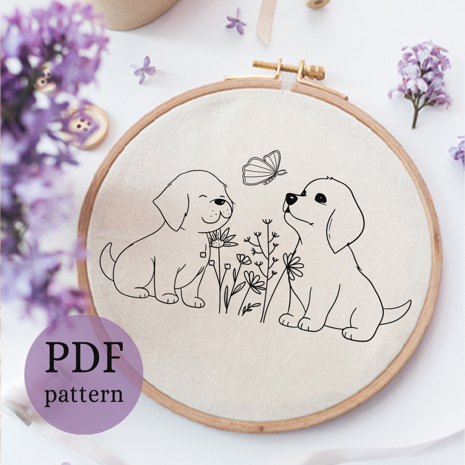 dogs-hand-embroidery-pattern-pet-craft-project-mindfulness-hoop-art-diy-embroidery-pattern-needlework-pdf-pattern-embroidery-trendy-etsy