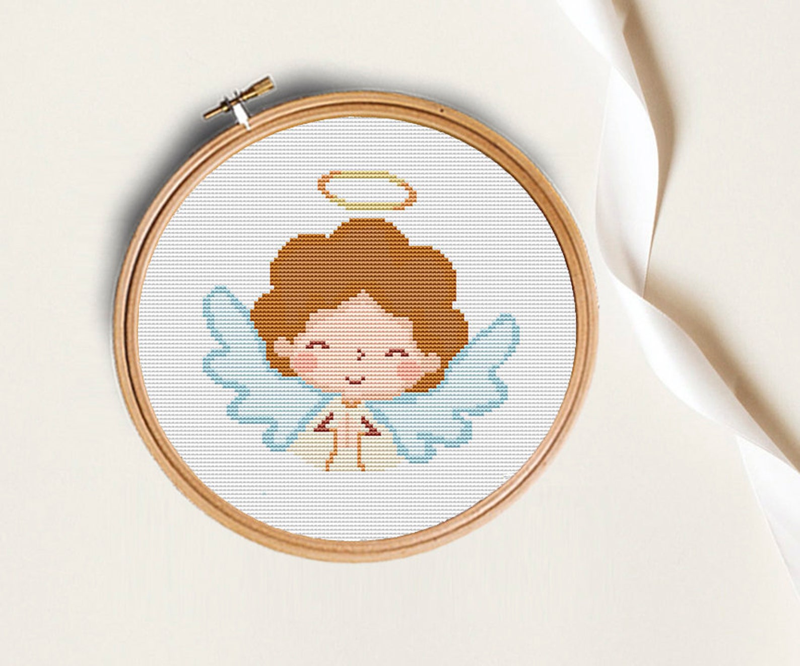 Angels Baptism CROSS STITCH Cross Stitch Pattern Modern Etsy