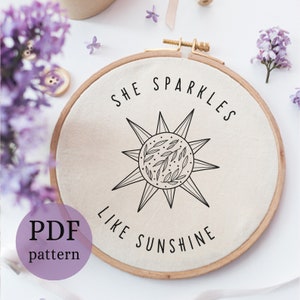 Hand Embroidery PDF Pattern, Funny Quote,Embroidery Design, Hoop Art, Hand Embroidery, Modern Embroidery, Adult Craft, motivational quote