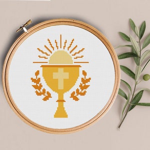 First Holy Communion CROSS STITCH, Cross Stitch Pattern, Modern Cross ...