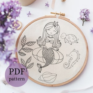 My Little Garden Embroidery KIT FOR KIDS With Pre-printed Fabric and  Embroidery Supplies 