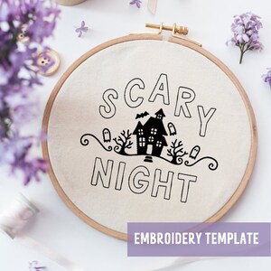 Halloween Bundle,DIY Spooky Home Decor, Downloadable Embroidery Pattern, Spooky, Embroidery Design, Hand Embroidery, Modern Embroidery