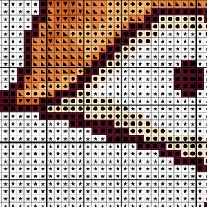 Modern bunny cross stitch pattern, Rabbit Cross Stitch PDF Pattern Modern Geometric Design animals cross stitch pdf, easy design, nursery image 5