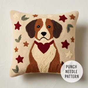 Plantillas de bordado con aguja perforadora para perros, patrones de bordado de animales, bordado mágico, regalos para amantes de los perros, funda de cojín para perro