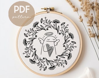 Embroidery Pattern, Hand Stitched Art, Needlework Magic, DIYEmbroidery, Crafting Inspiration, Thread Artistry, Textile Craft,Handmade Design