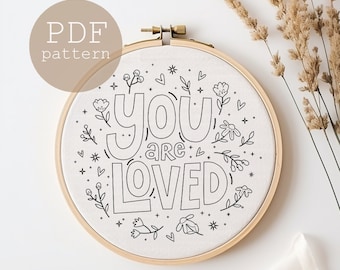Motivational Quote Hand Embroidery Pattern: DIY Craft Project (PDF Pattern)