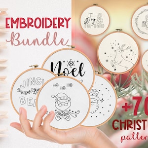 SUPER PACK! more than 70 patterns, Modern embroidery pattern, Merry christmas embroidery pattern, Winter embroidery pattern, gift idea