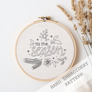 Stickmuster, Stickmuster Weihnachten, Stickmuster Weihnachten, Stickmuster Weihnachten, Hoop Art Stickmuster, Weihnachtsgeschenk
