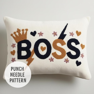 Set of 4 Teen Punch Needle Patterns ,floral punch needle,Affirmation quotes, teen room decor, hand  embroidery, cushion cover, teen crafts