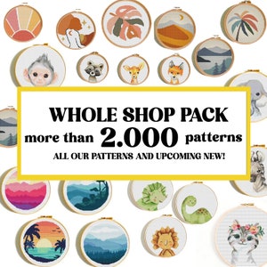 SUPER PACK, all access cross stitch patterns, Mega offer embroidery patterns, present and futur includes, Super Bundle pack, Access lifetime
