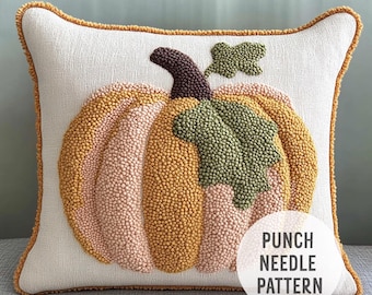 Pumpkin Punch Needle Pattern: Fall Home Decor (PDF Pattern)