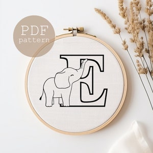 Padrão de bordado de alfabeto completo, padrão de bordado de animais PDF, coleção de alfabeto, padrão de bordado de PDF, desenhos de animais, PDF digital