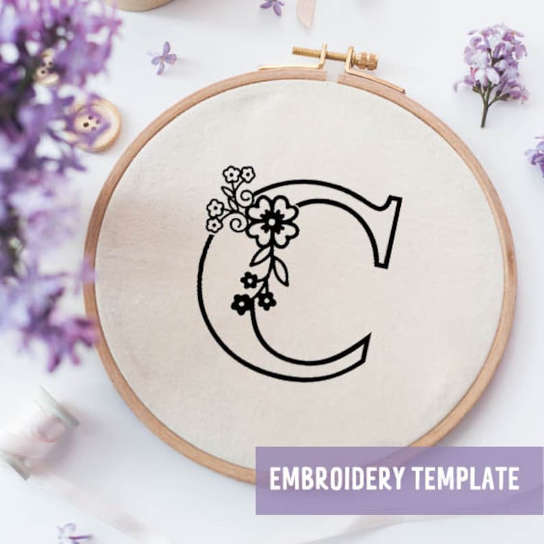 New Alphabet Hand Embroidery Pattern Modern Embroidery Etsy