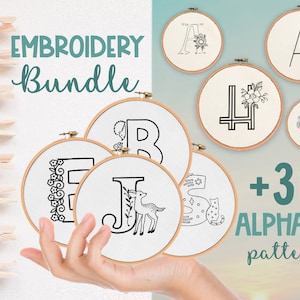 SUPER PACK! more than 30 patterns, Alphabet embroidery pattern, Floral Embroidery Letter Patterns, Full Alphabet Of Embroidery Letters