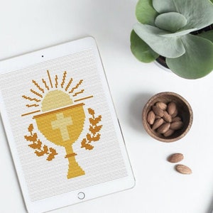 First Holy Communion CROSS STITCH, Cross Stitch Pattern, Modern Cross ...