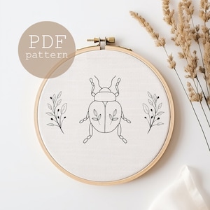 Anatomical Insects hand embroidery pattern, modern embroidery patterns, bee, beetle, butterfly, dragonfly, moth, embroidery designs flower