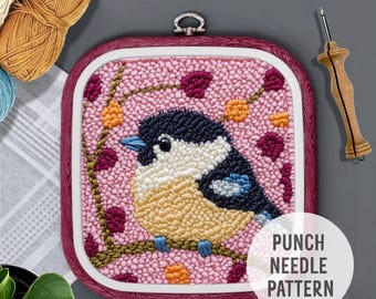 Bird Punch Needle Pattern: DIY Home Decor (PDF Pattern)