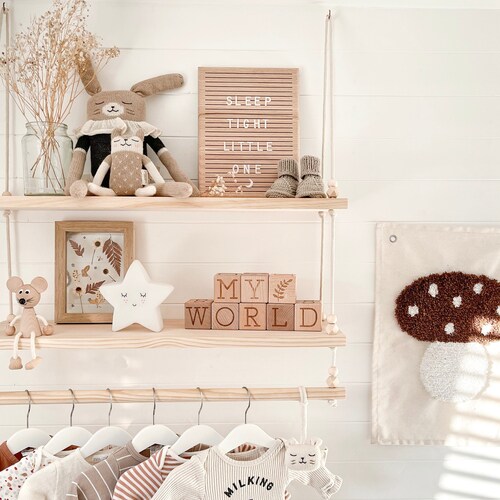 Nursery Shelf With Clothes Rail / Shelf for Nursery / Swing Etsy UK