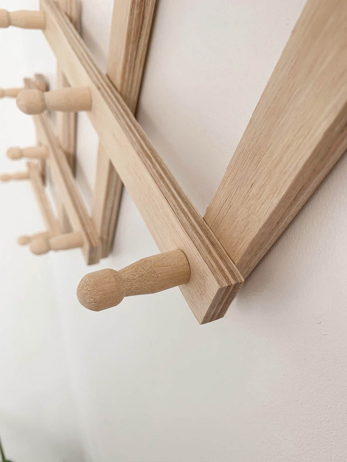 ACCORDION PEG RACK / wooden expandable peg rack / coat rack / Etsy