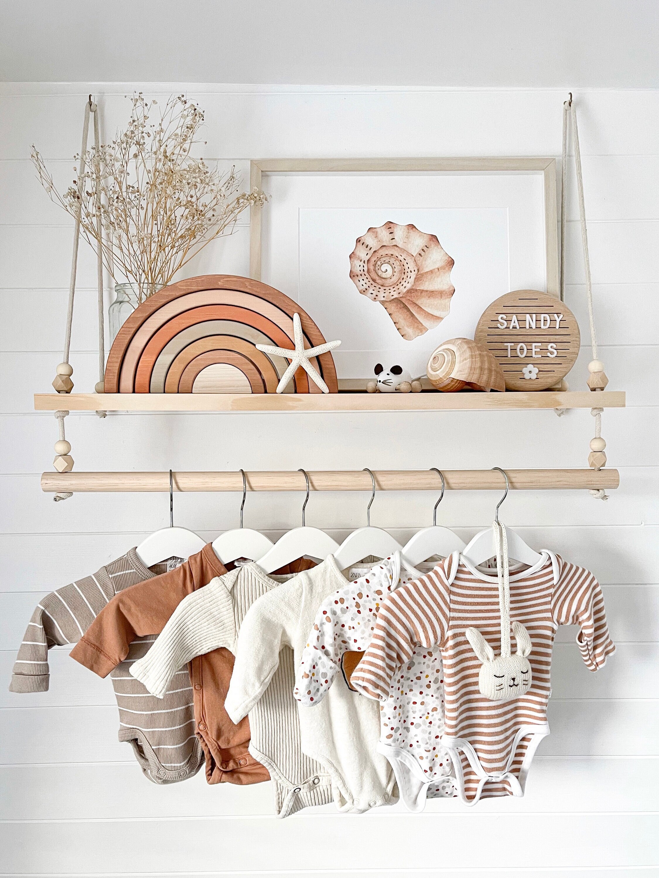 Nursery Shelf With Clothes Rail / Shelf for Nursery / Swing Etsy UK