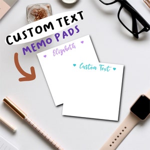 Benutzerdefinierte Text Notizblöcke | Personalisierte Notizblöcke | Tolles Geschenk für Lehrer, Muttertag, Geburtstag, Weihnachten, Bürobedarf | Schreibwaren