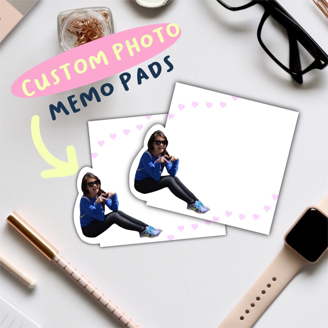 Custom Diecut Photo Memo Pads Personalized Notepads Great Gift for