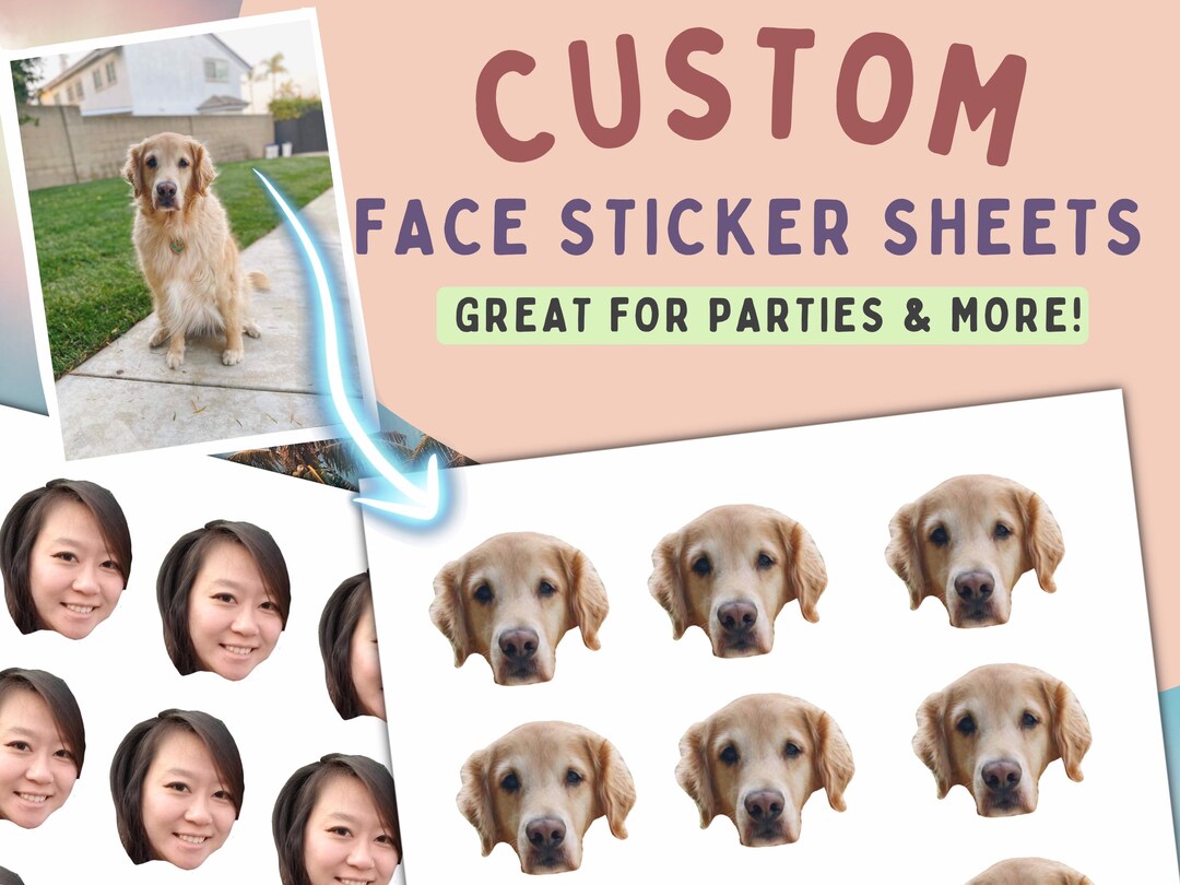 Custom Face Sticker Sheets | Weatherproof Sticker Label Sheets | Cut to ...