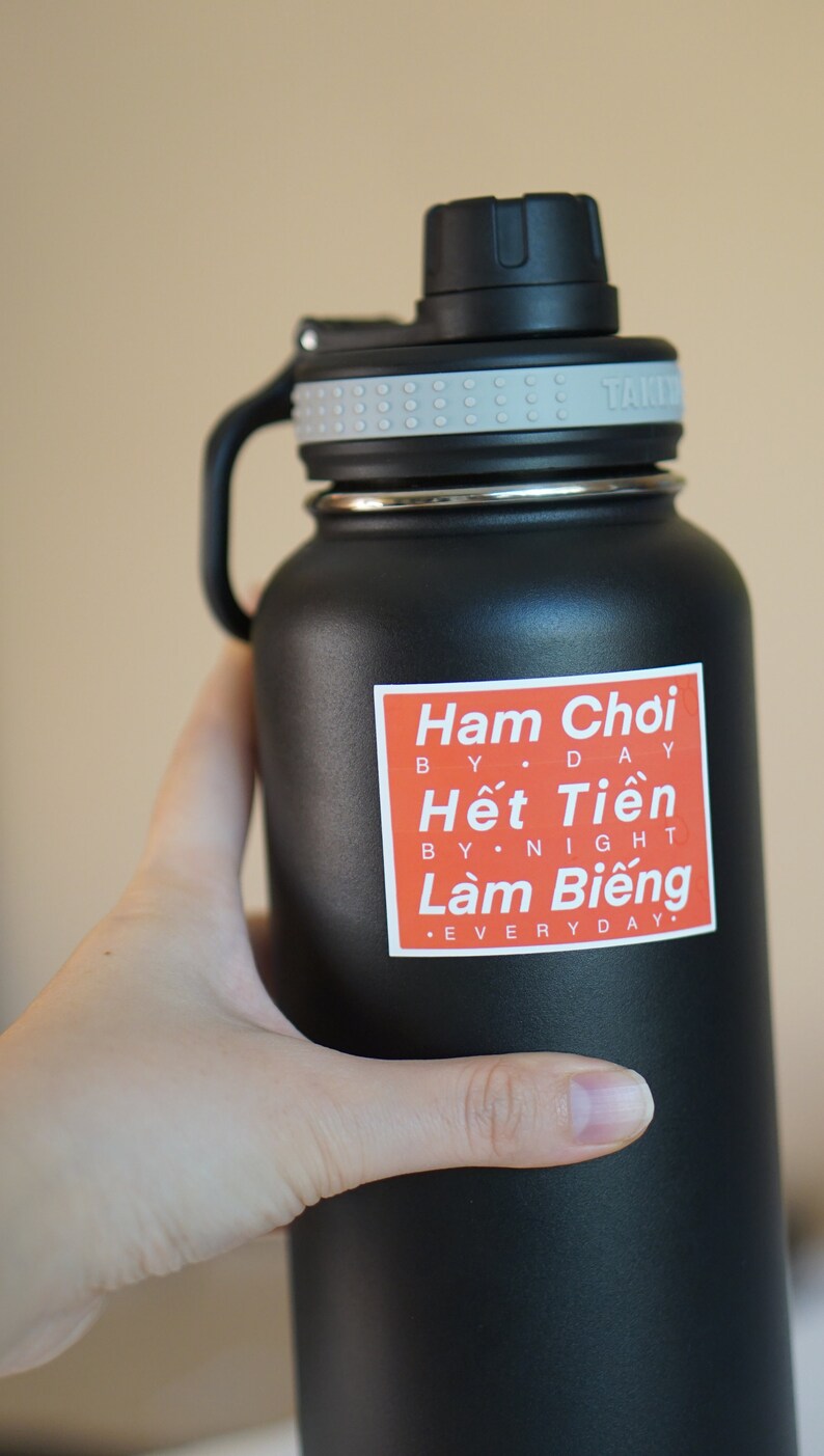 Ham Choi Het Tien Lam Bieng Vietnamese Motto Sticker Red Etsy