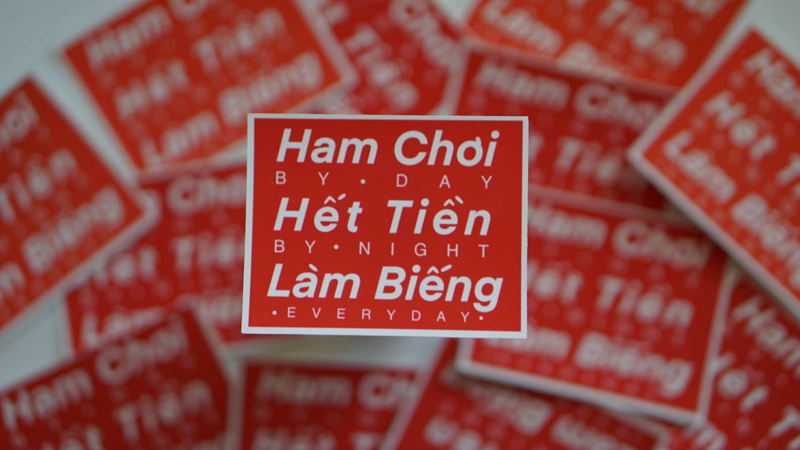 Ham Choi Het Tien Lam Bieng Vietnamese Motto Sticker Red Etsy