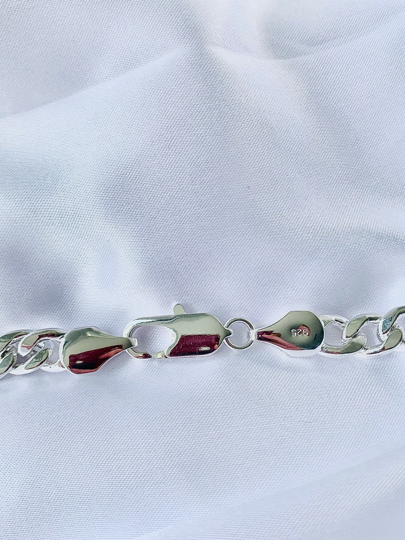 Sterling Silver Flat Curb Chain Necklace Etsy