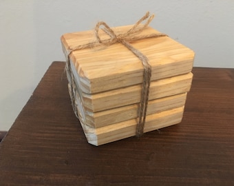 Reclaimed Wooden Coasters Set of 4