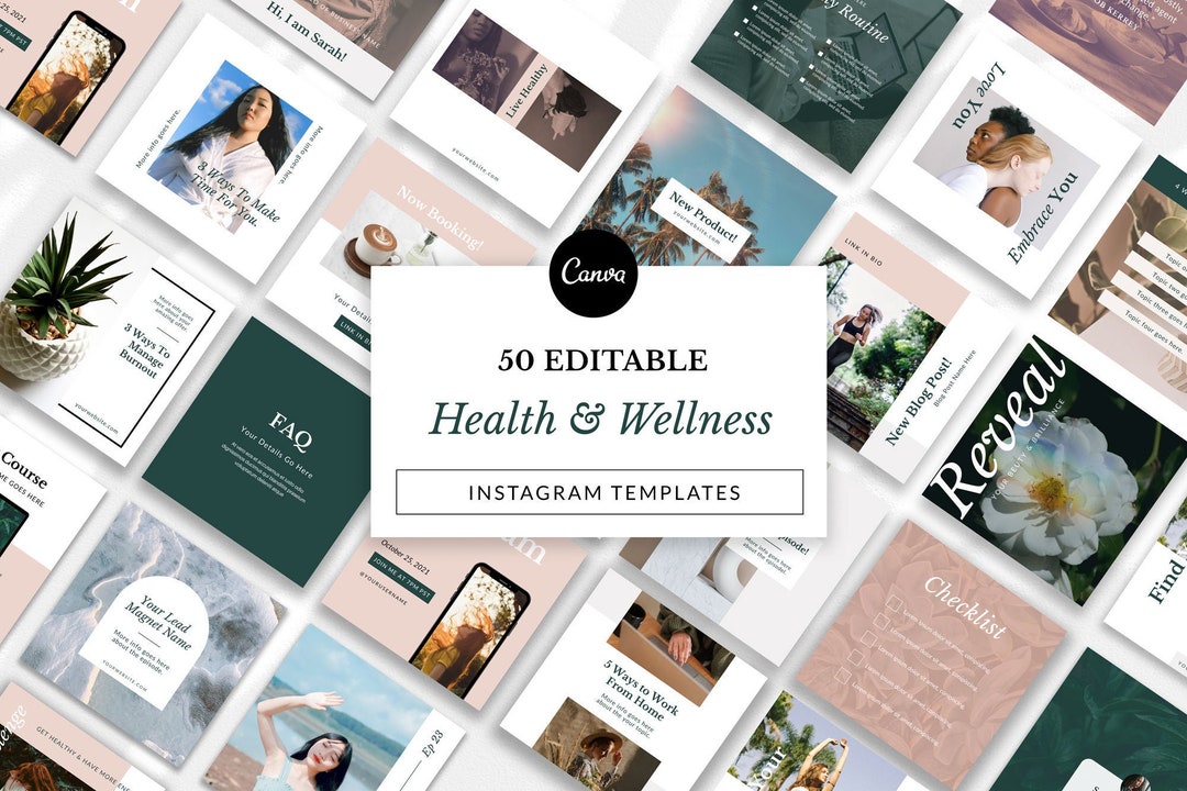 50 Coach Instagram Templates Canva | Green Instagram Template | Health ...
