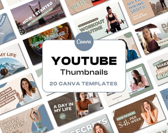 YouTube-miniaturen | Bewerkbare Canva-sjablonen | Youtube-branding