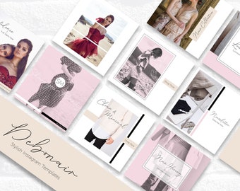 12 Fashion Instagram Post Templates for Feed - Photoshop