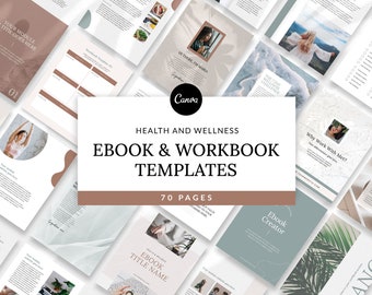 E-boeksjabloon voor welzijn, bewerkbare werkmap Canva, zakelijke werkmap, marketing voor kleine bedrijven, coachleadmagneet, checklists, grafieken