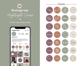 Kleurrijke Instagram hoogtepuntomslag | Groene highlight-cover groen | Instagramcoach | Canva Boho Instagram-feed | Gezondheid en welzijn