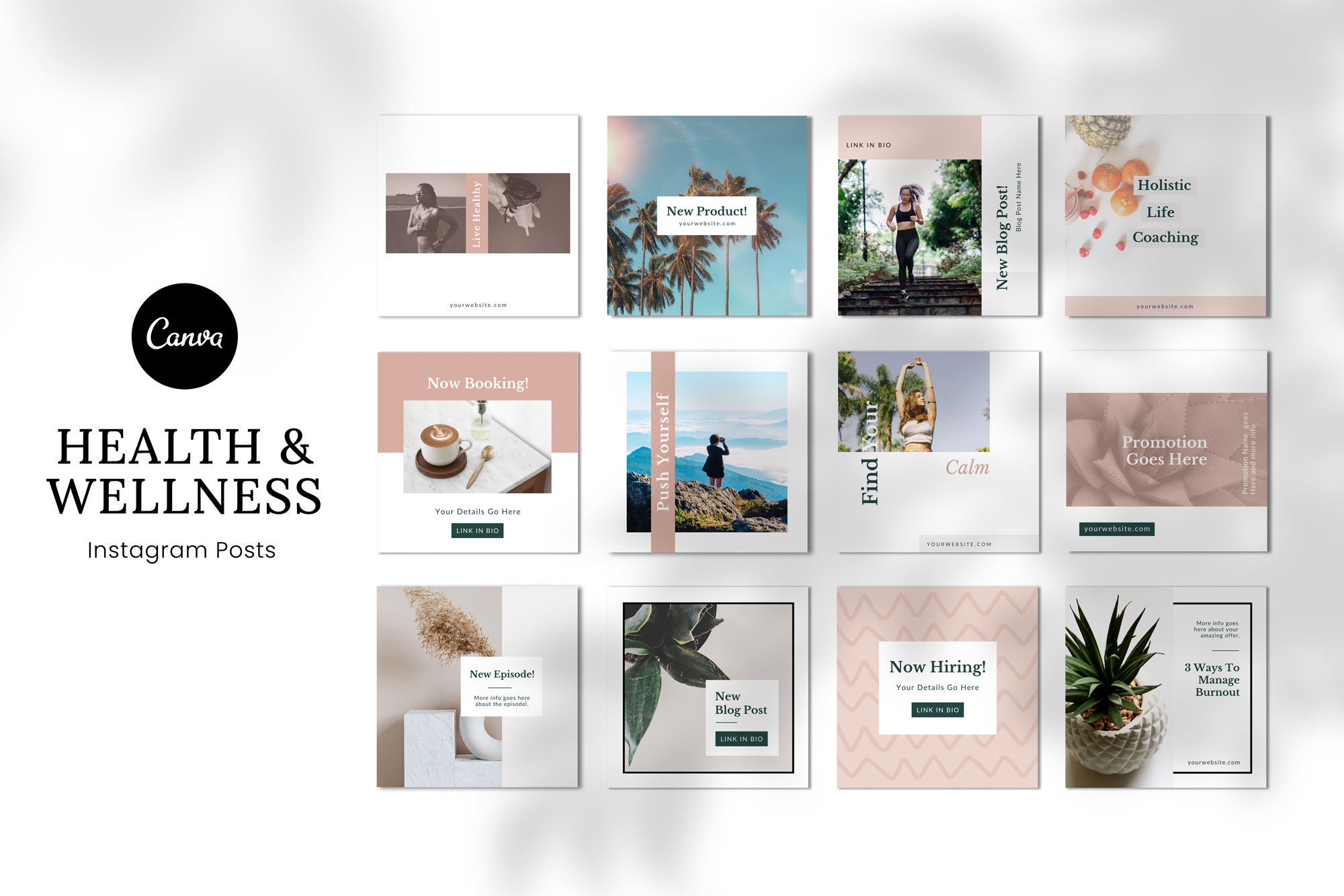 50 Coach Instagram Templates Canva Green Instagram Template Health ...