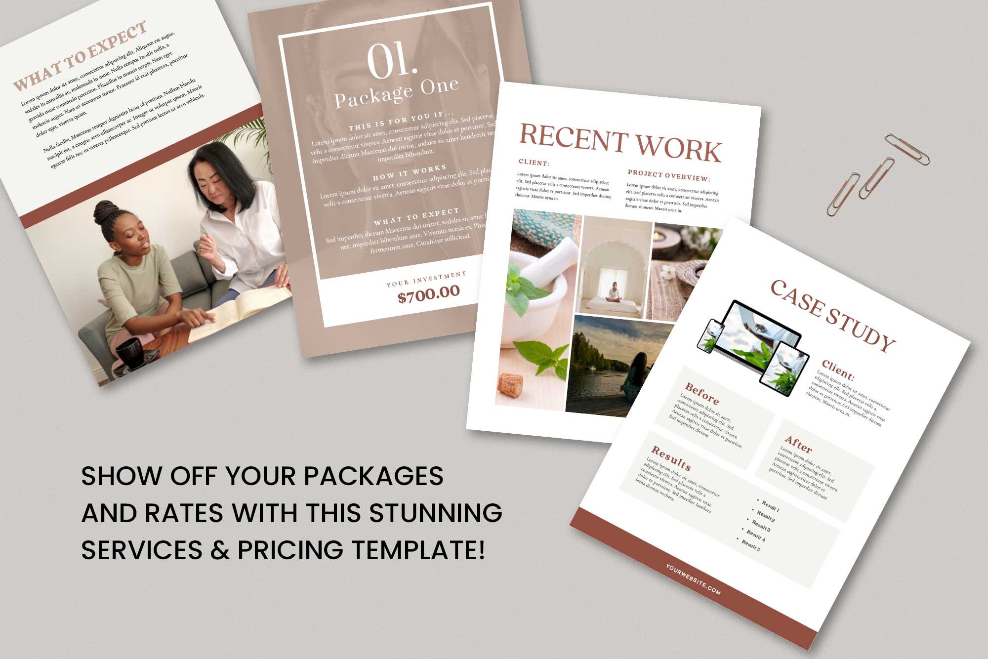 Services & Pricing Guide | Client Brochure Template Canva | Case ...