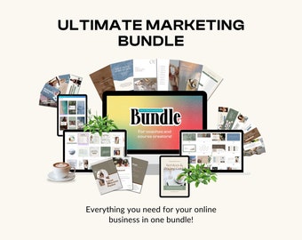 Digitale-marketingbundel voor coaches en makers van cursussen | eBoek-sjablonen | Marketingsjablonen |  Hulpmiddelen voor zakelijke coaches