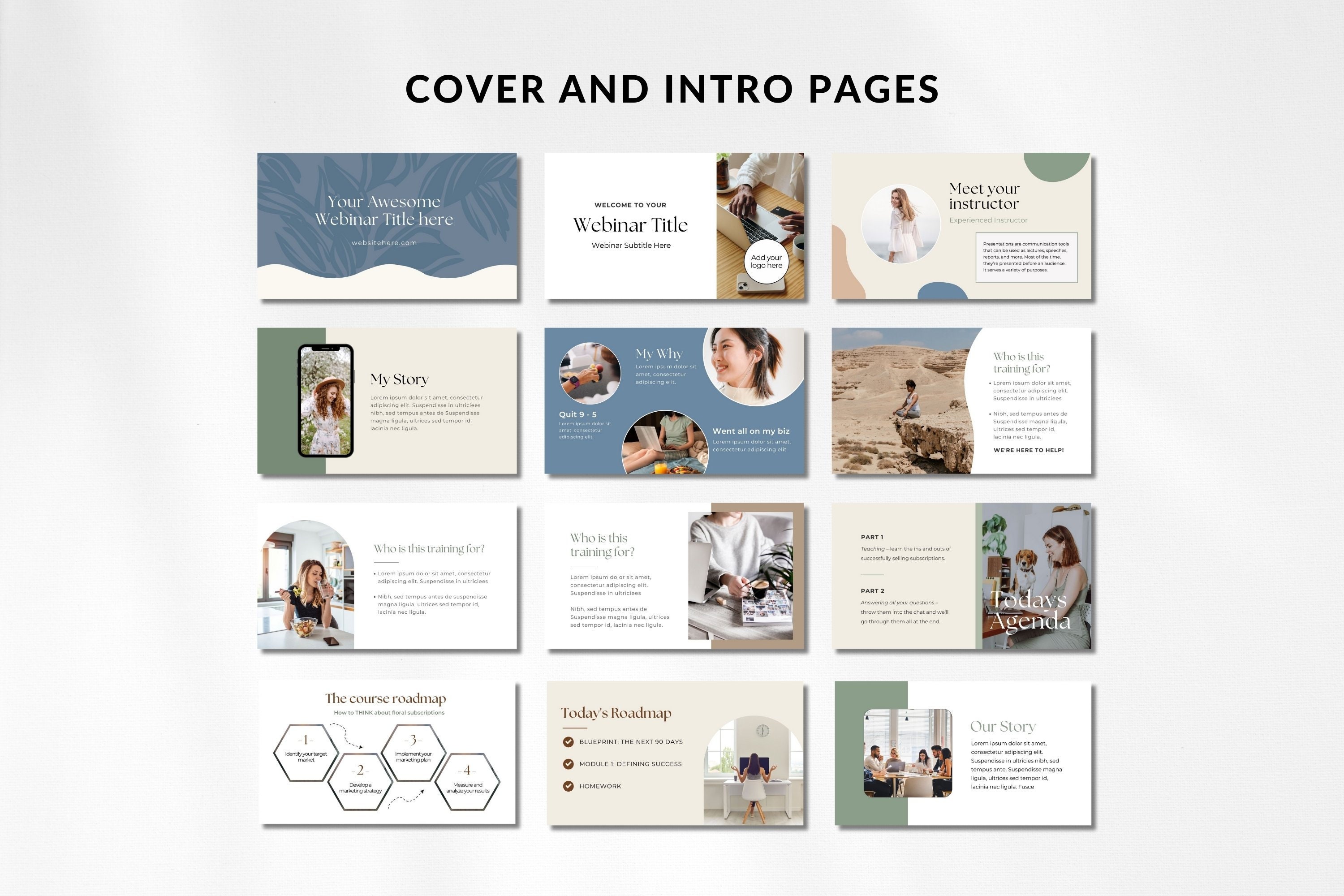 Course End Slide Webinar Presentation Template, Coaching Slide Deck, Online Course ...