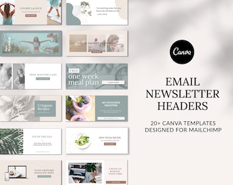 Mailchimp Email Header Templates Email Newsletter Header Etsy